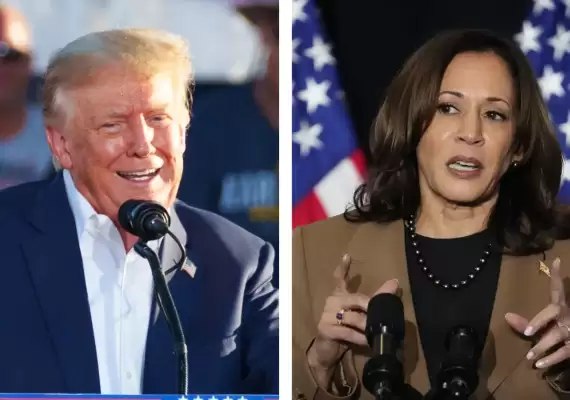 Donald Trump and Kamala Harris